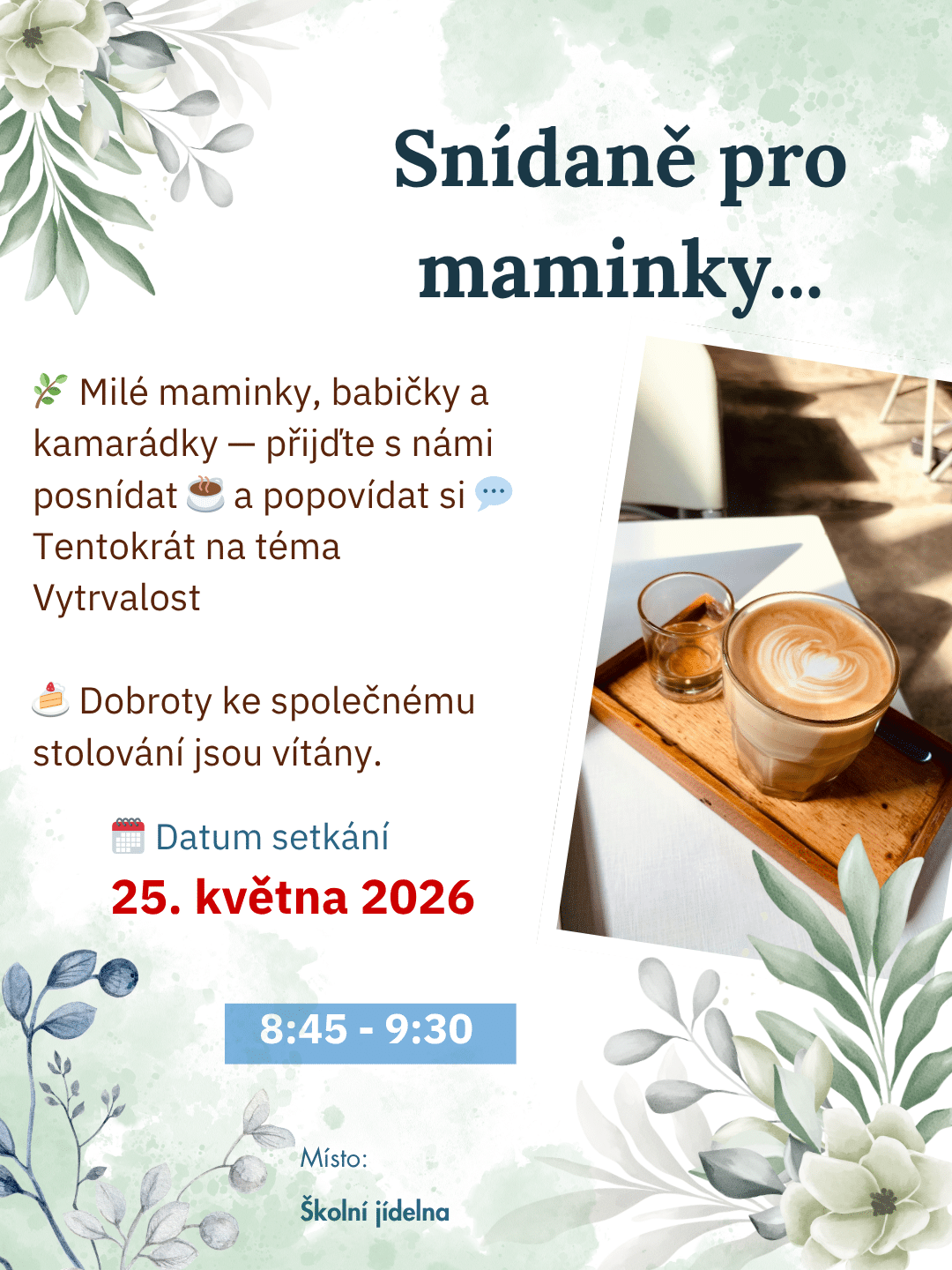 Snídaně pro maminky květen